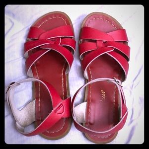 Saltwater Red Sandals (rare!) for adults